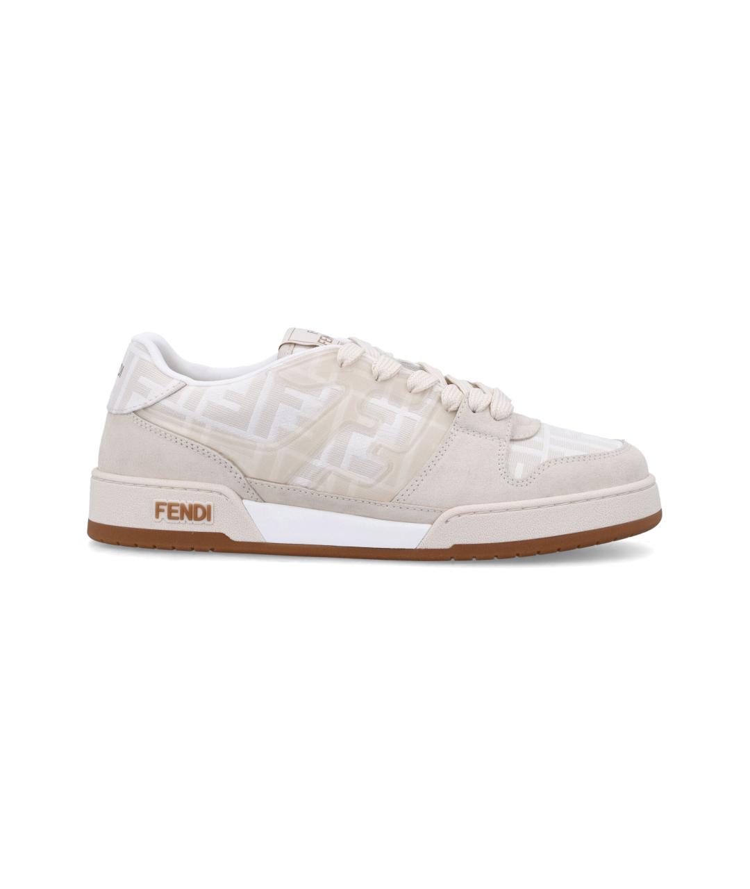 FENDI Бежевые низкие кроссовки / кеды, фото 1