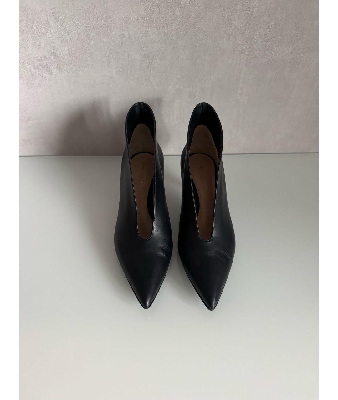 GIANVITO ROSSI Черные кожаные ботильоны, фото 2