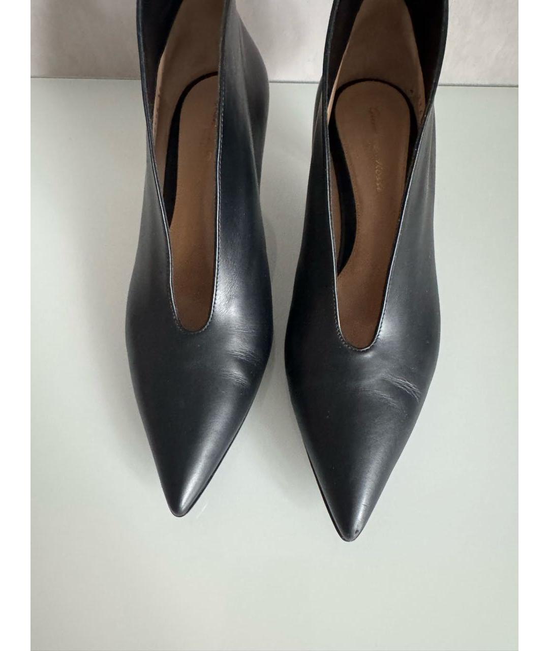 GIANVITO ROSSI Черные кожаные ботильоны, фото 5
