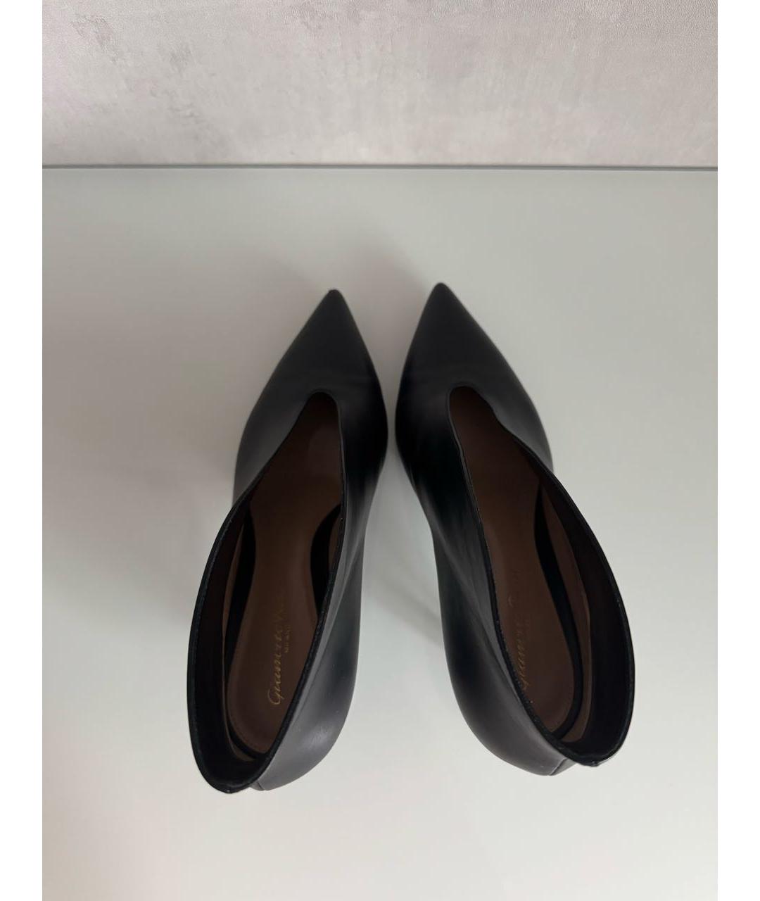 GIANVITO ROSSI Черные кожаные ботильоны, фото 3