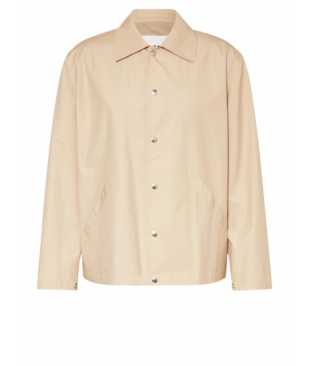 JIL SANDER Бежевая хлопковая куртка, фото 5
