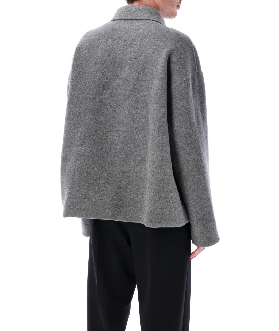 JIL SANDER Серая шерстяная куртка, фото 3