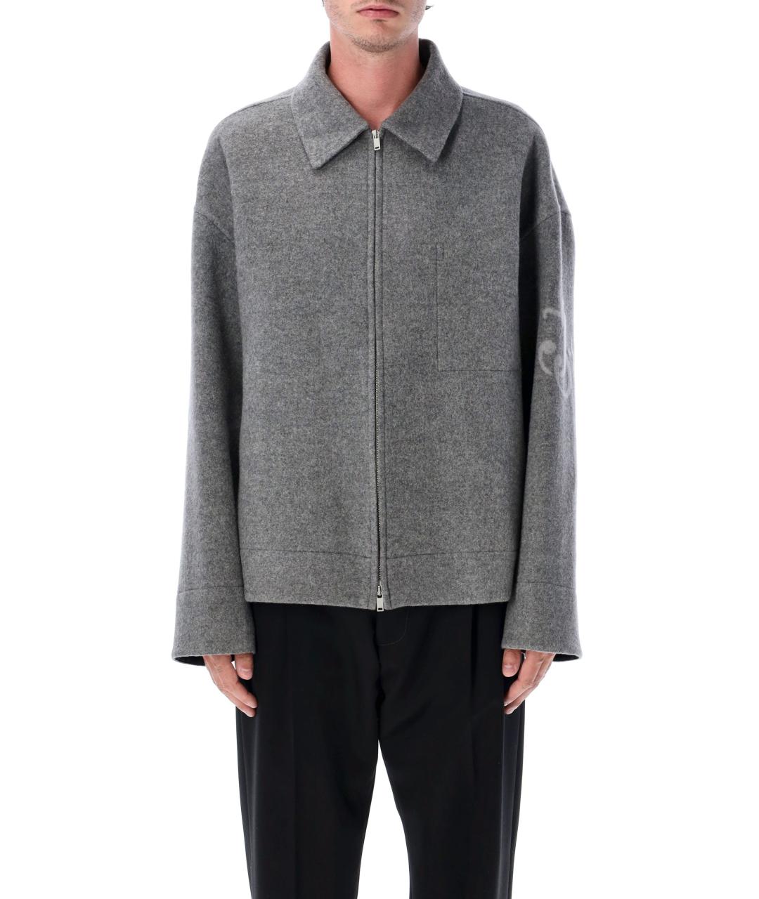 JIL SANDER Серая шерстяная куртка, фото 2