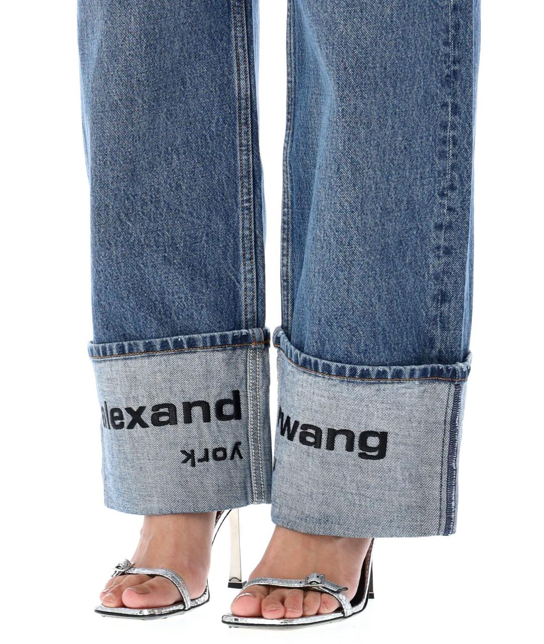 ALEXANDER WANG Синие хлопковые прямые джинсы, фото 4