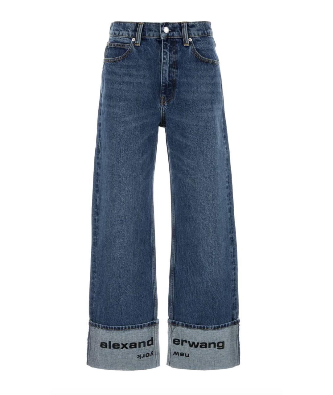 ALEXANDER WANG Синие хлопковые прямые джинсы, фото 1
