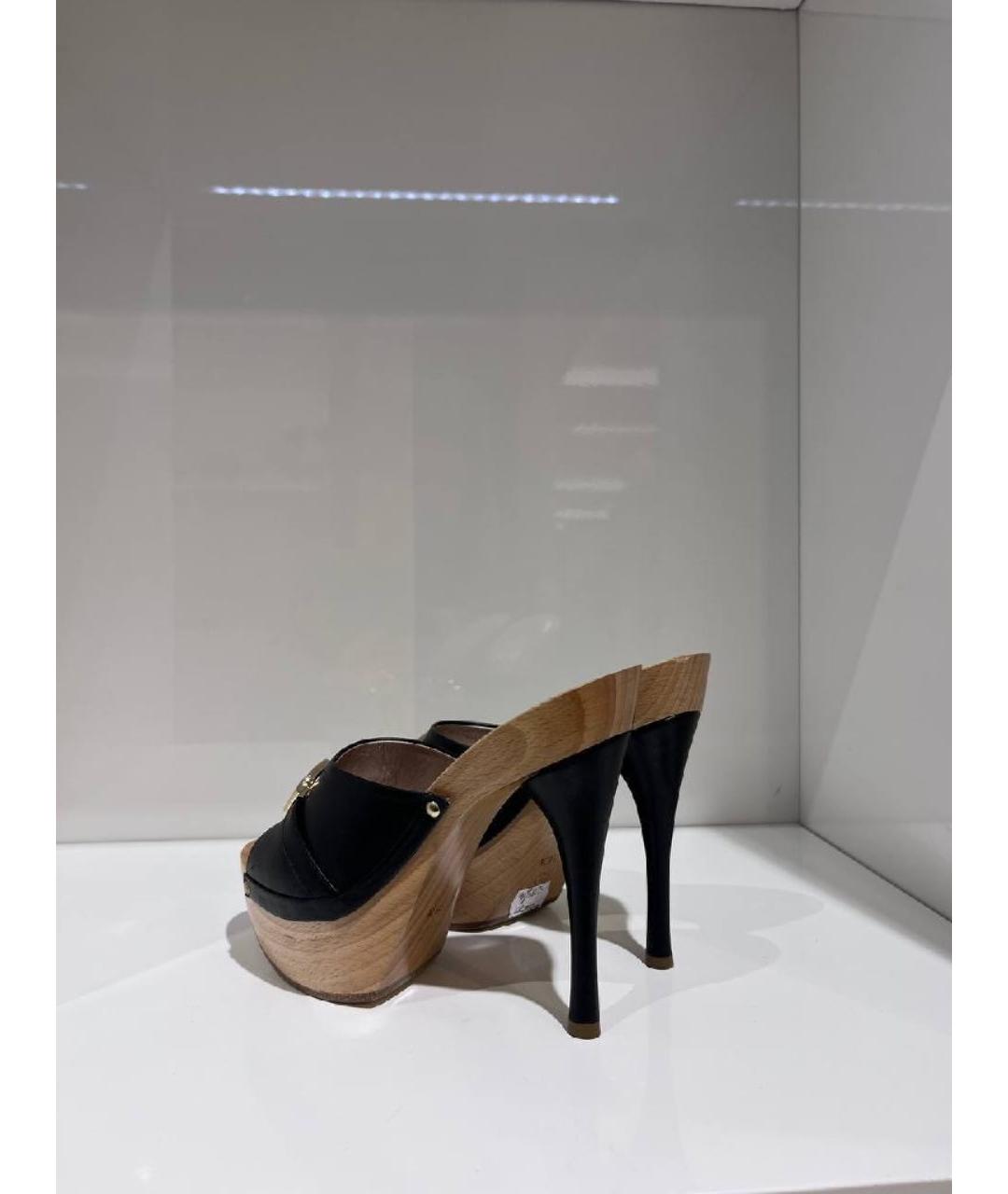 VERSACE Черные сабо, фото 3