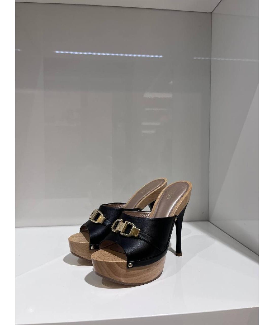 VERSACE Черные сабо, фото 2