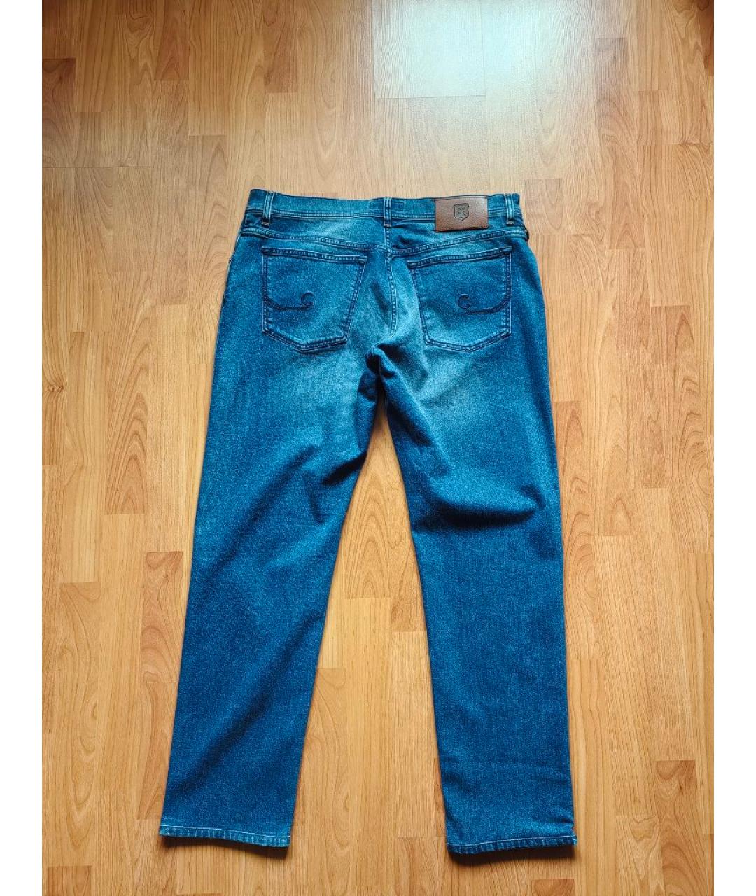 CORNELIANI Синие хлопковые джинсы скинни, фото 2