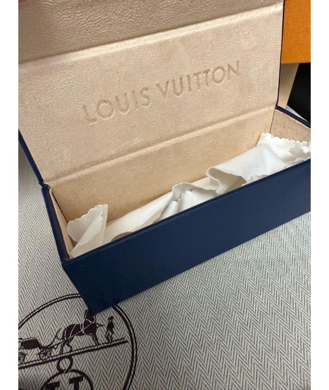LOUIS VUITTON Антрацитовые металлические солнцезащитные очки, фото 4