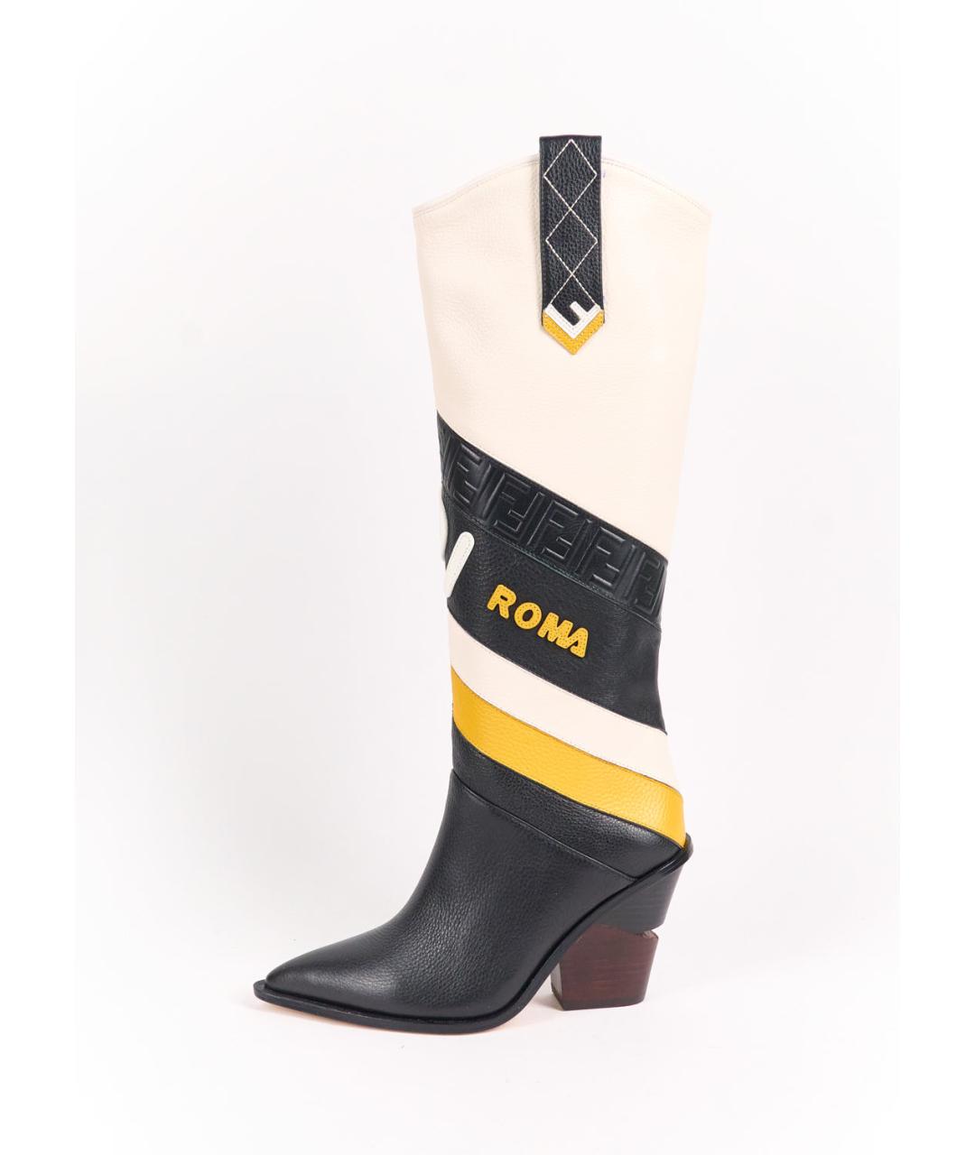 FENDI Мульти кожаные сапоги, фото 6
