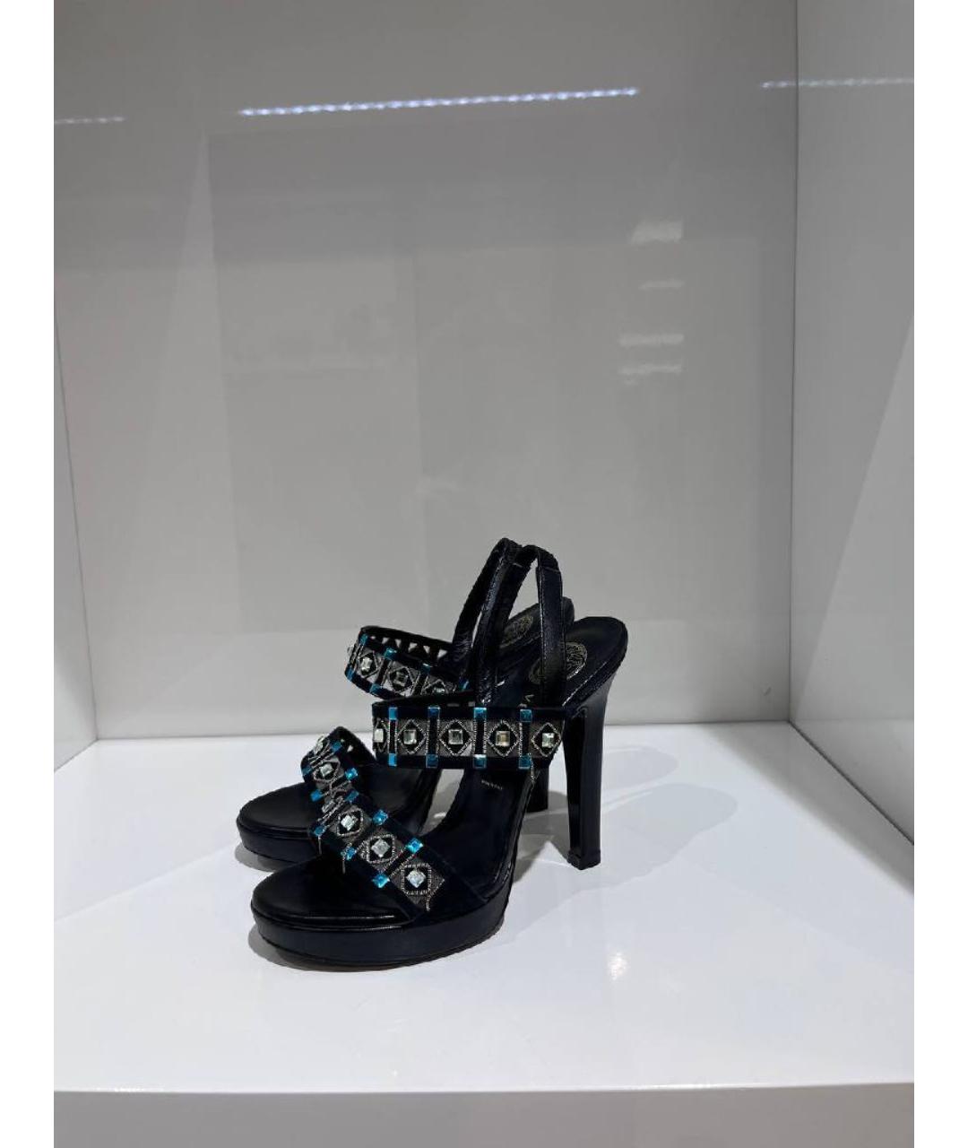 VERSACE Черные босоножки, фото 2