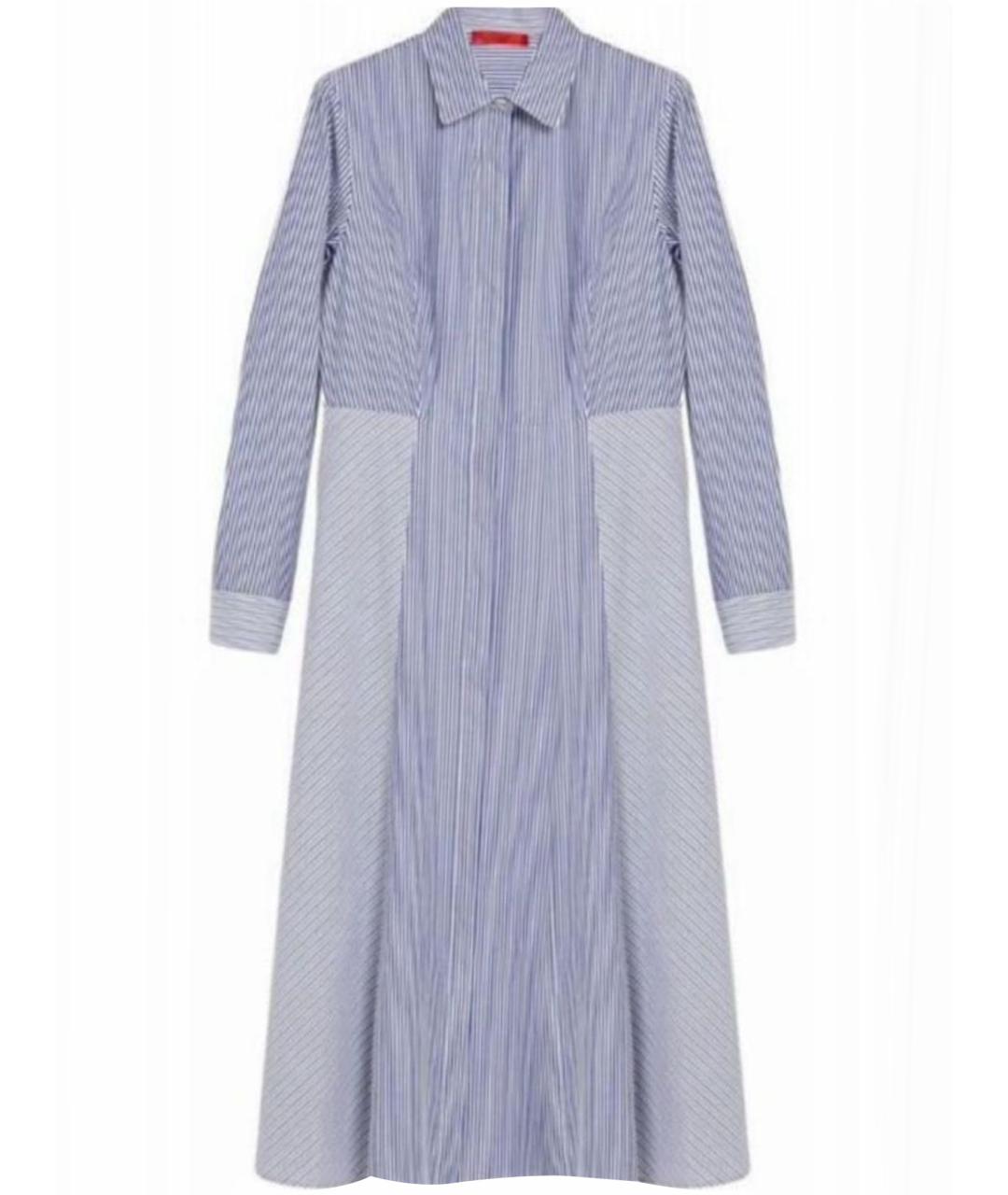 MAX MARA Голубое хлопковое повседневное платье, фото 1