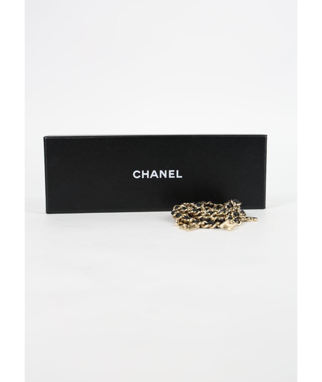 CHANEL Золотой кожаный ремень, фото 5