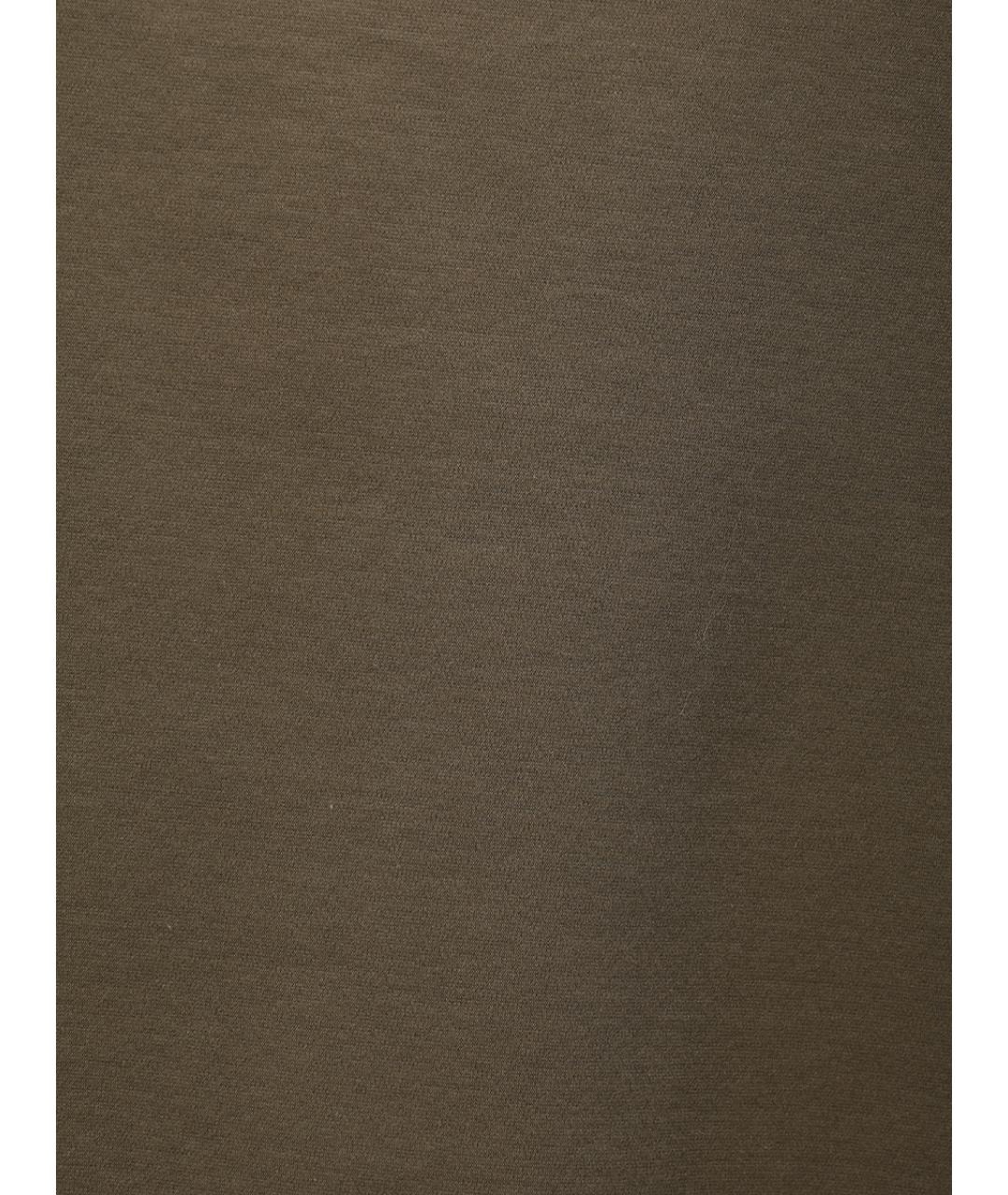 KITON Хаки хлопковая футболка, фото 3
