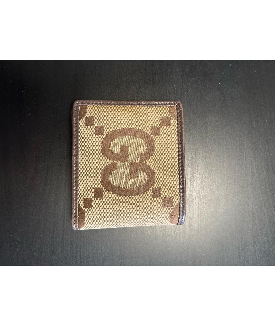 GUCCI Бежевый кожаный кошелек, фото 4