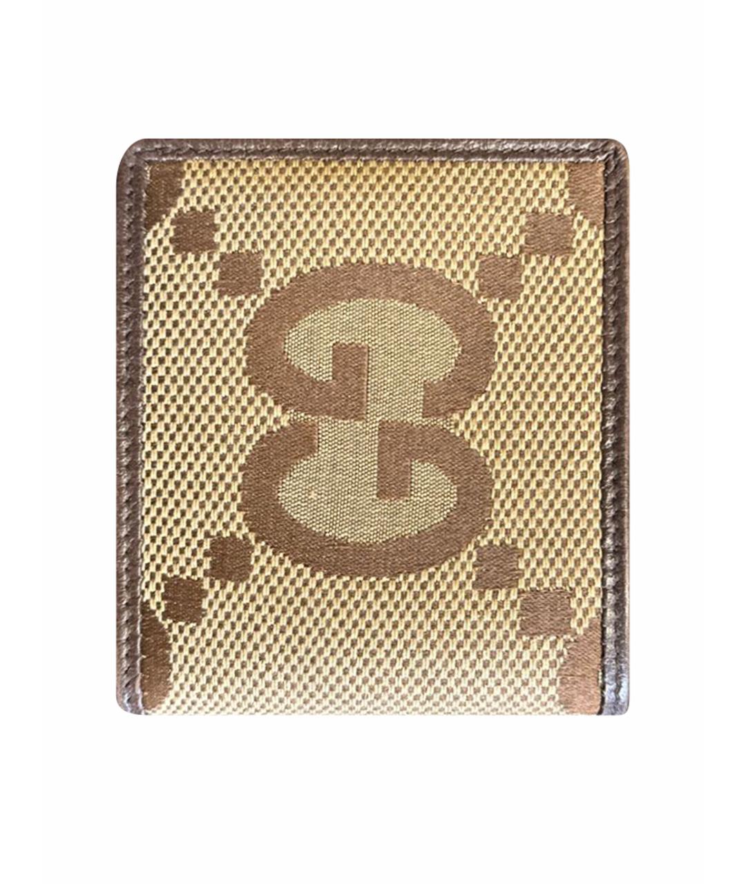 GUCCI Бежевый кожаный кошелек, фото 1