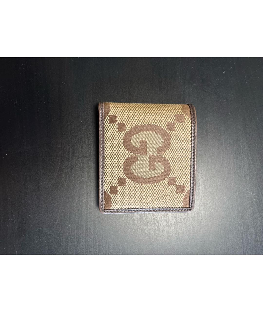 GUCCI Бежевый кожаный кошелек, фото 2