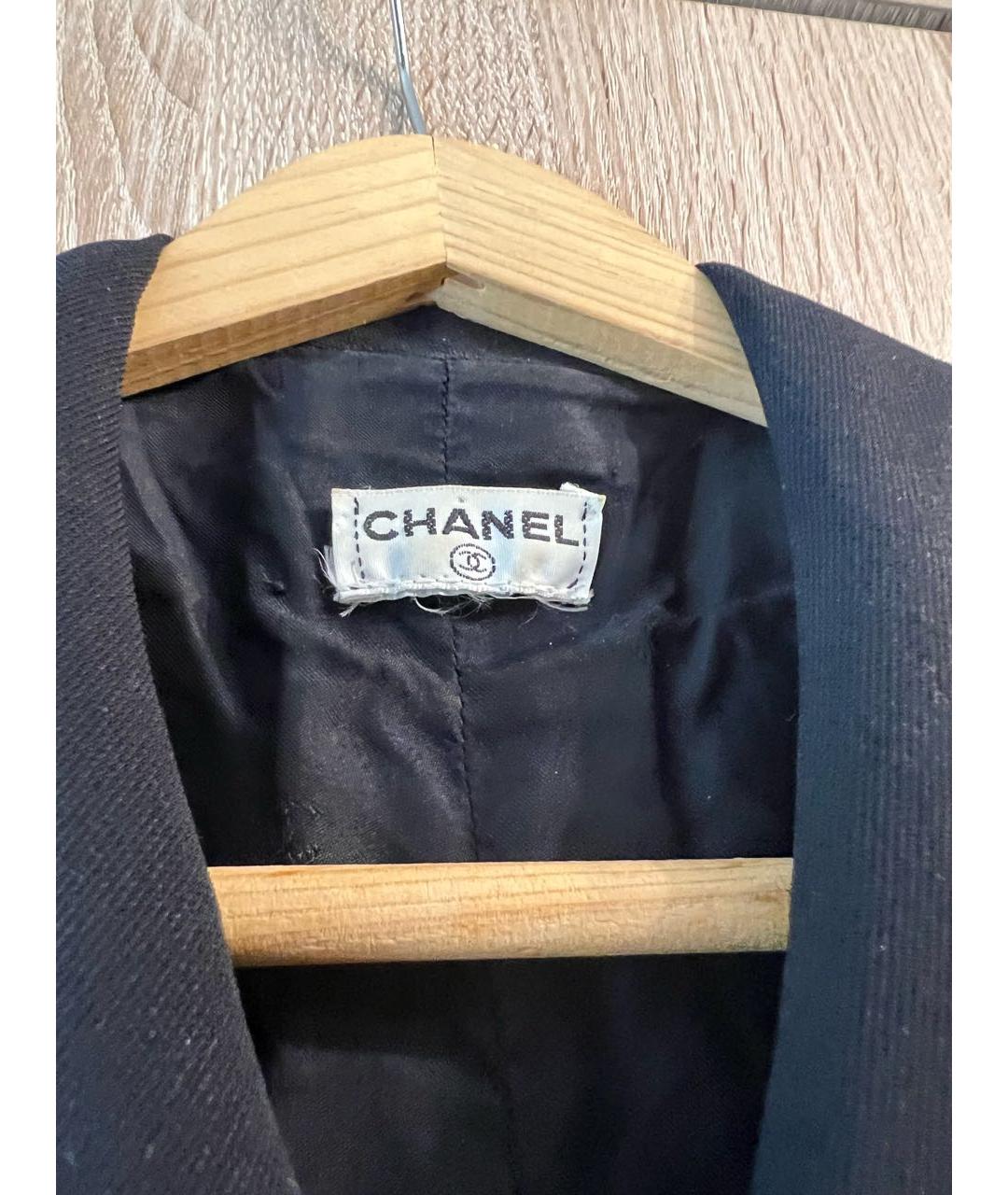 CHANEL Темно-синее полиэстеровое коктейльное платье, фото 3