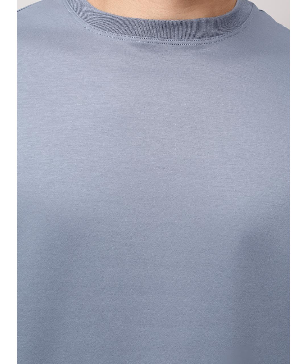 KITON Голубая хлопковая футболка, фото 5