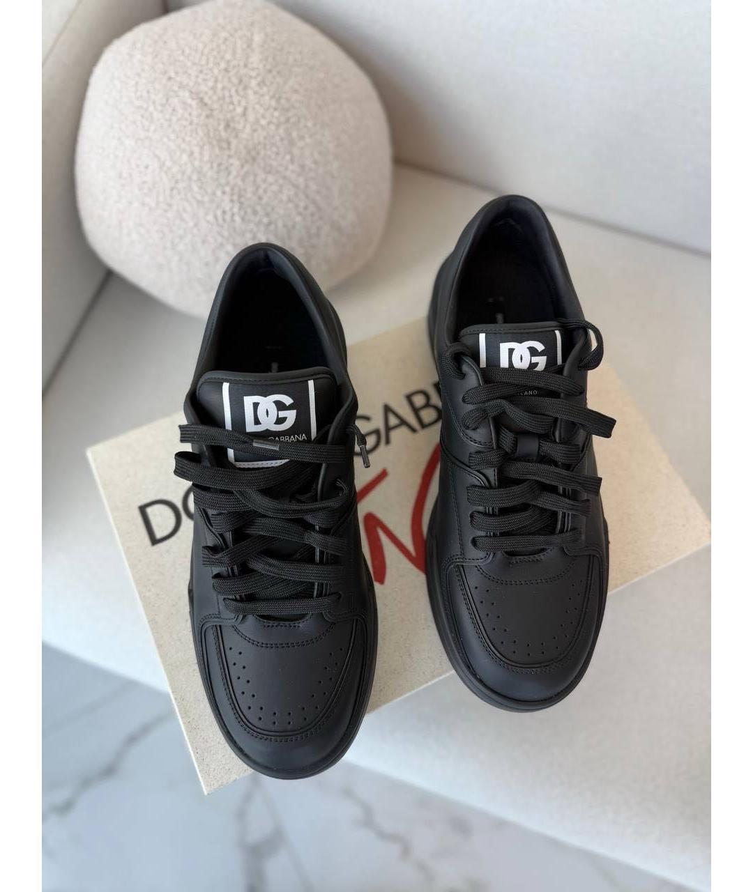 DOLCE&GABBANA Черные высокие кроссовки / кеды, фото 2