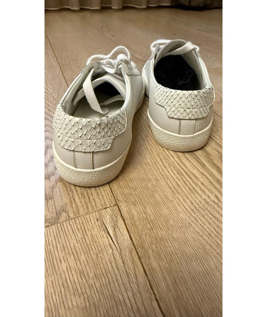 SAINT LAURENT Белые кожаные кеды, фото 3
