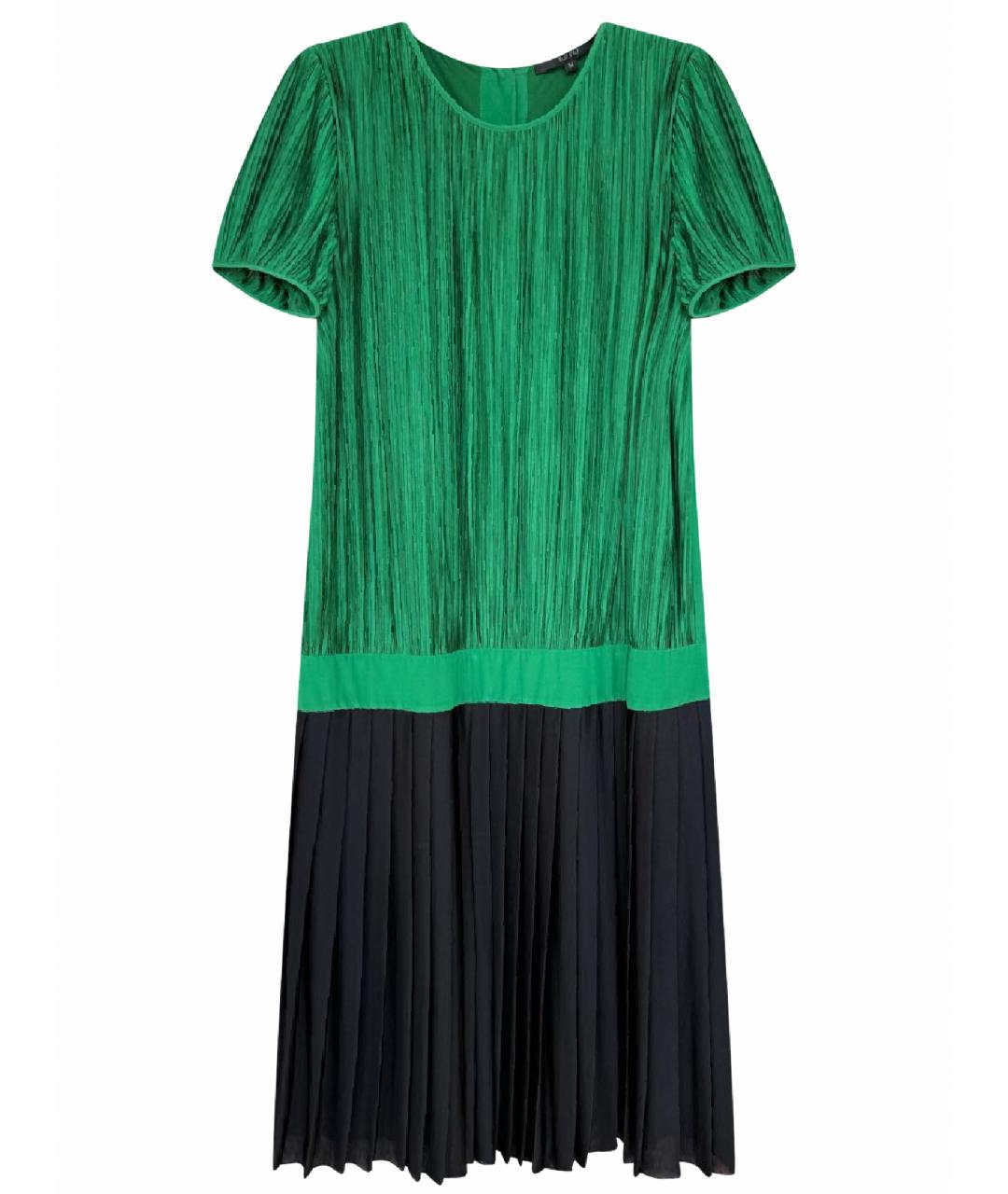 GUCCI Зеленые шелковое коктейльное платье, фото 1