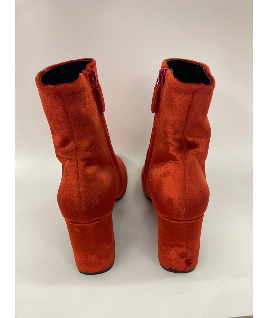 BALENCIAGA Красные бархатные ботильоны, фото 7