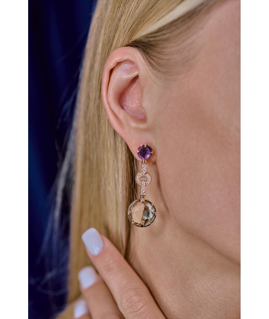BVLGARI Золотые серьги из розового золота, фото 2