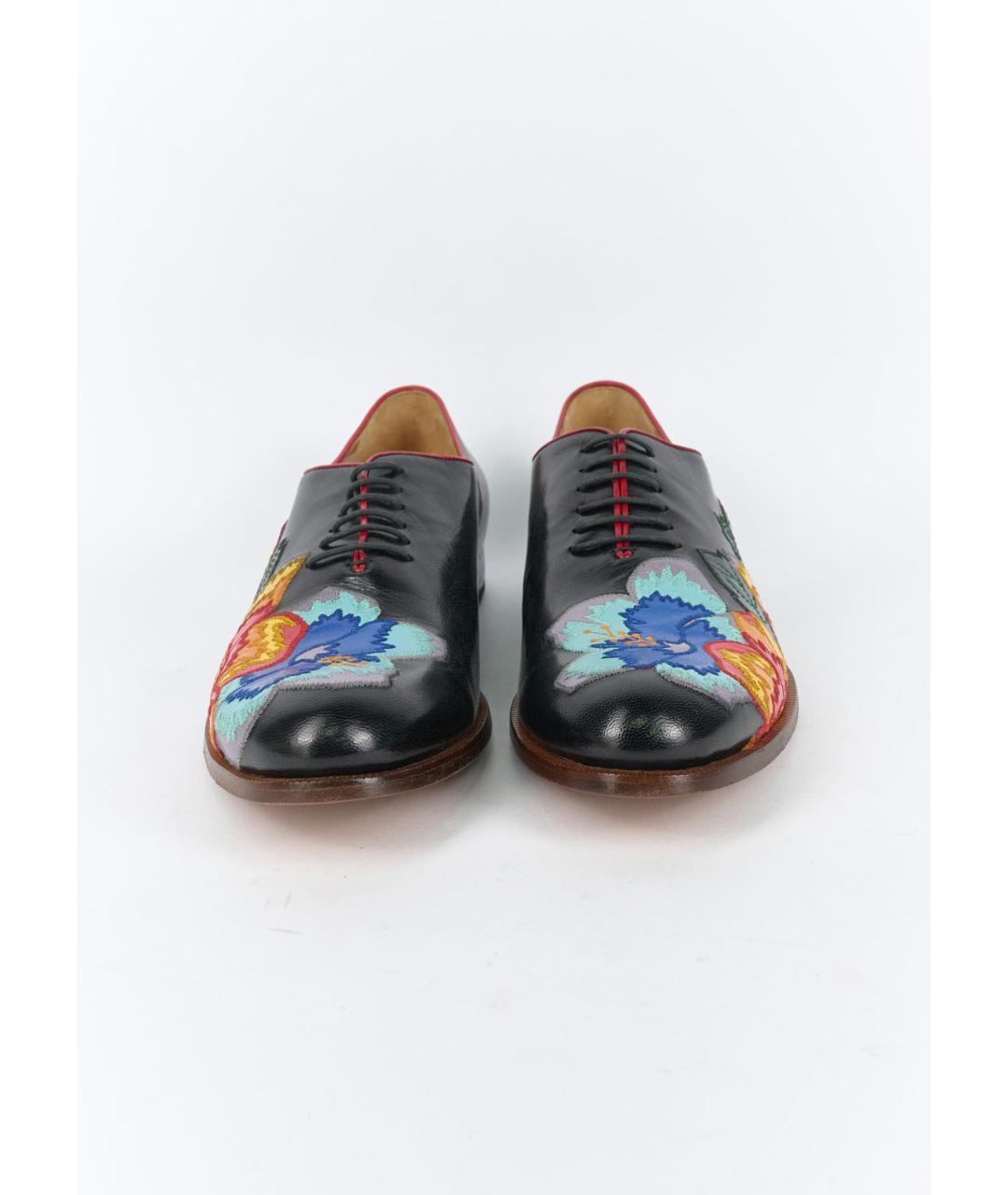 GUCCI Черные кожаные туфли, фото 3