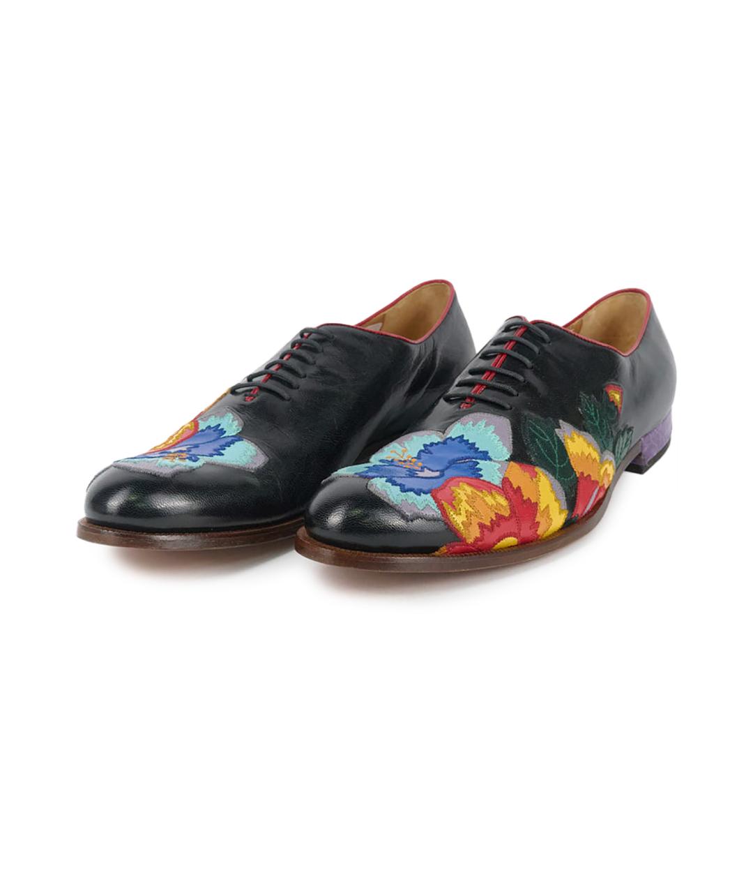 GUCCI Черные кожаные туфли, фото 2