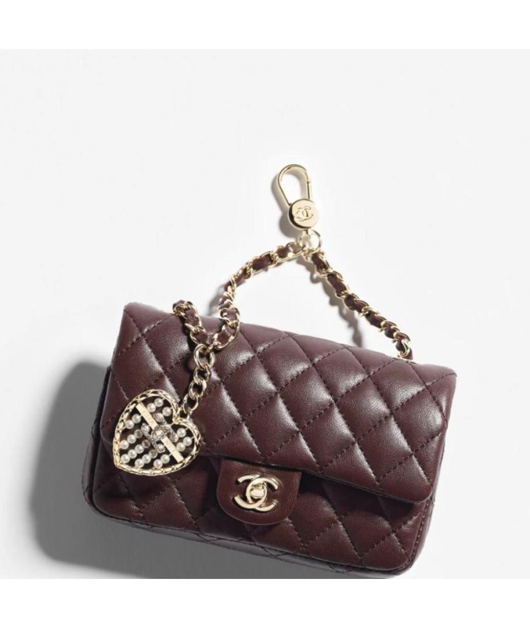 CHANEL Коричневая кожаная сумка через плечо, фото 3