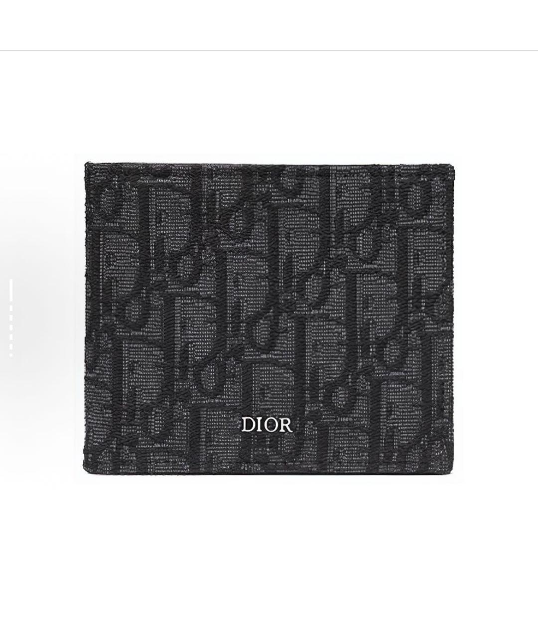 CHRISTIAN DIOR Антрацитовый кожаный кошелек, фото 5