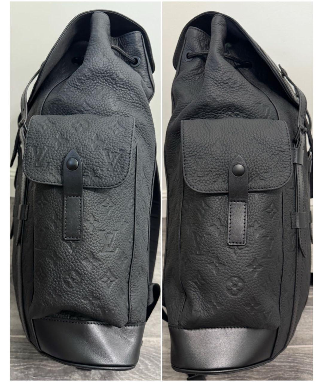 LOUIS VUITTON Черный кожаный рюкзак, фото 3