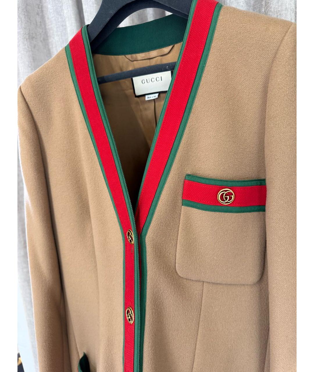 GUCCI Бежевое пальто, фото 3