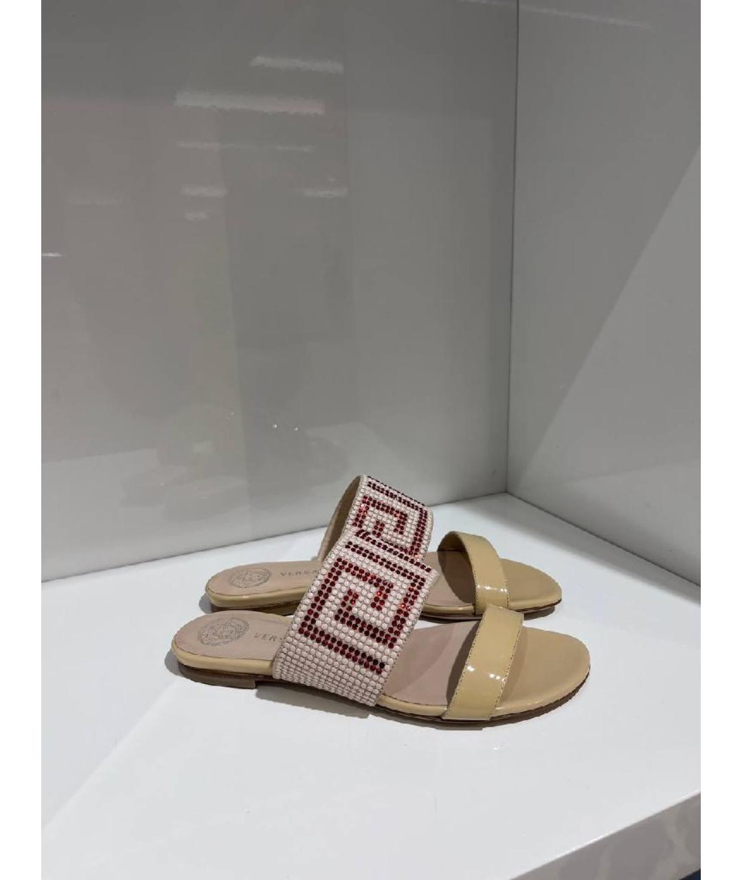 VERSACE Бежевые шлепанцы, фото 4