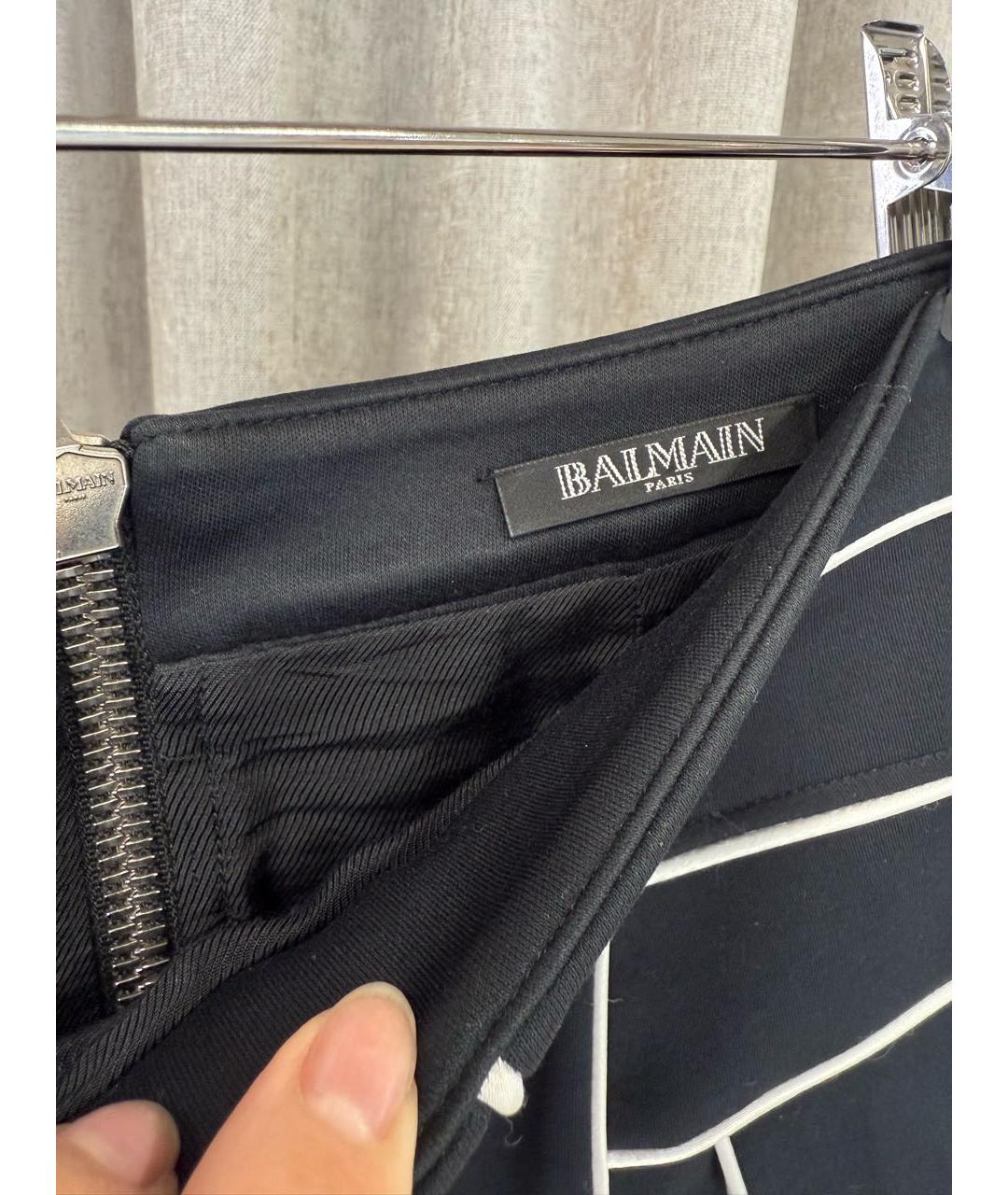 BALMAIN Темно-синяя юбка мини, фото 3