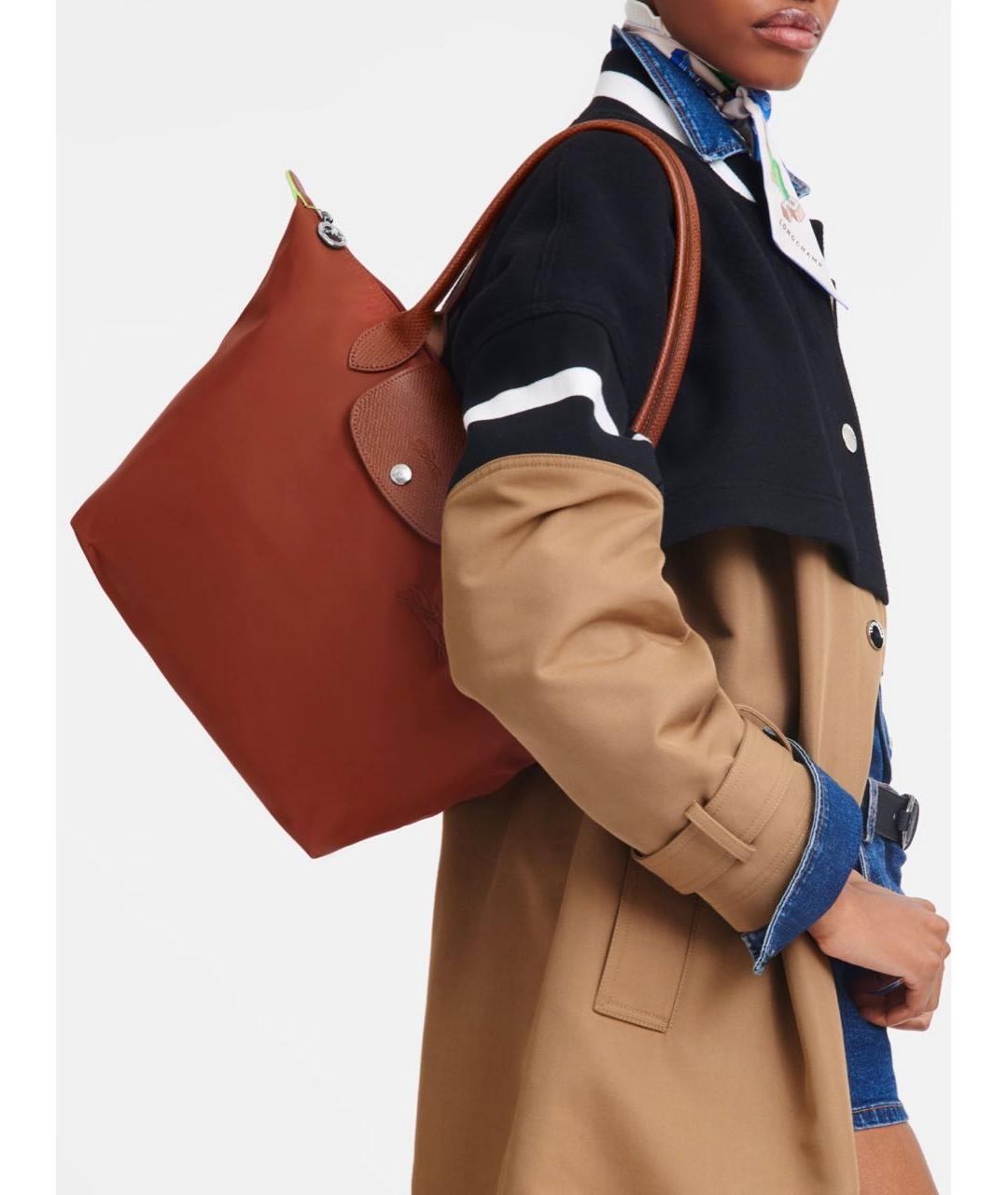 LONGCHAMP Бордовая сумка тоут, фото 7