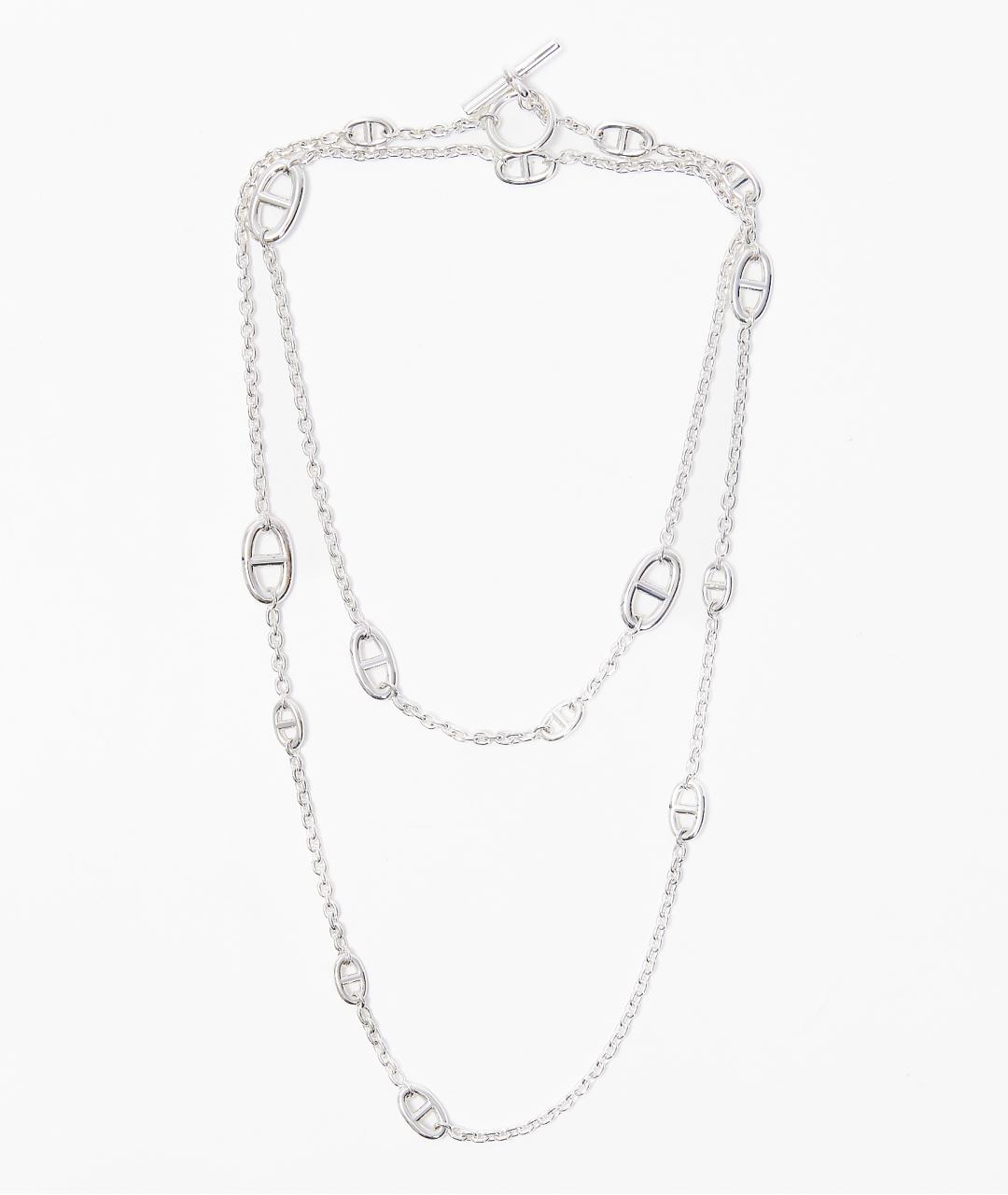 HERMES Серебряное серебряное колье, фото 5