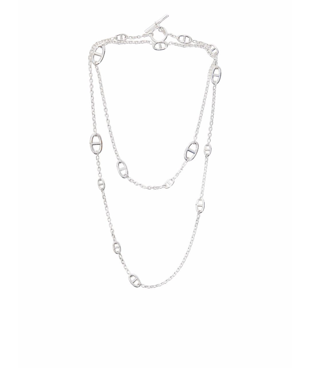 HERMES Серебряное серебряное колье, фото 1