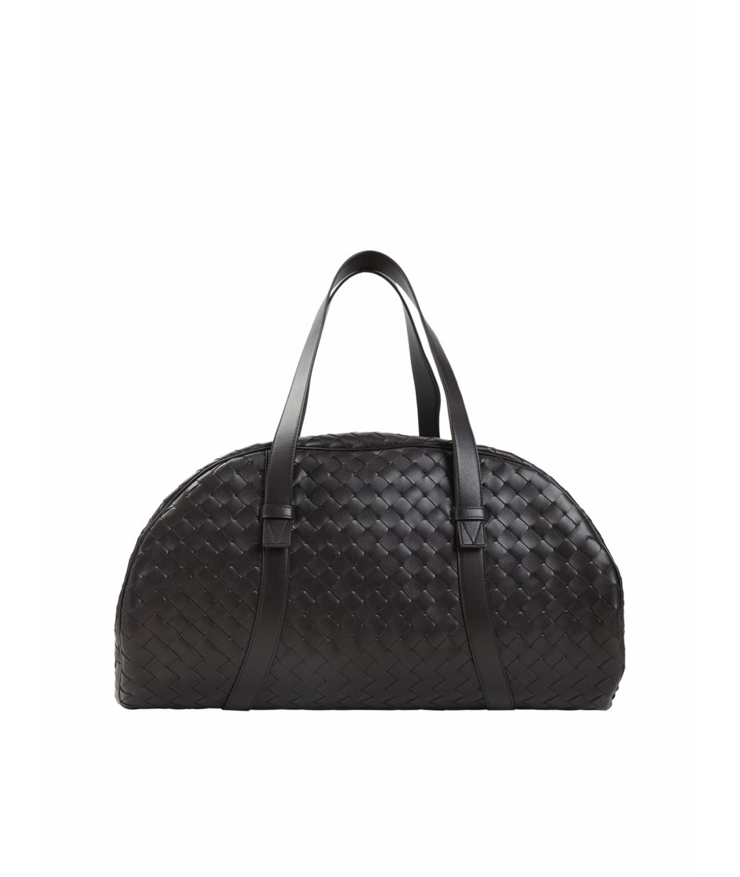 BOTTEGA VENETA Черная кожаная дорожная/спортивная сумка, фото 1