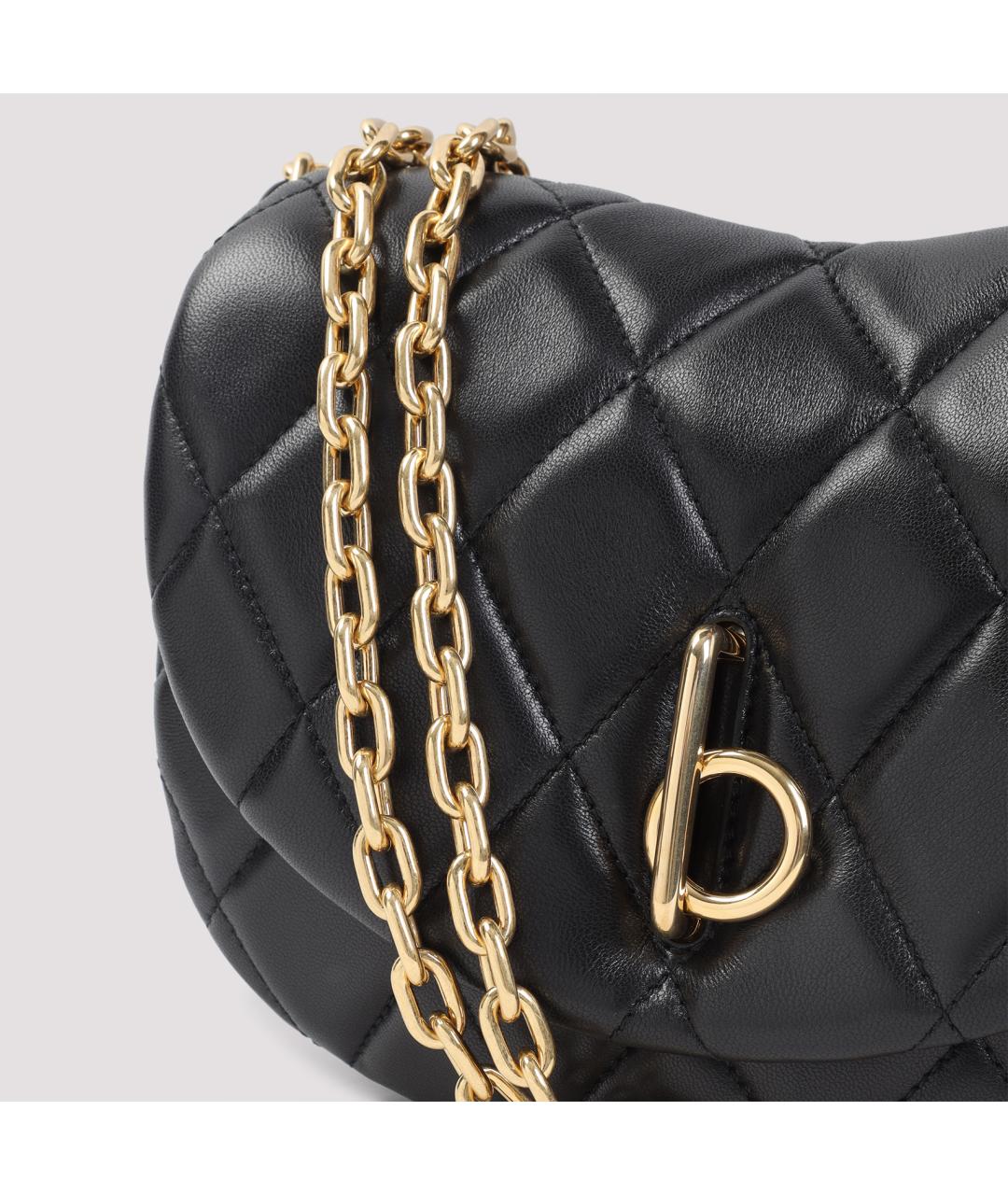 BURBERRY Черная кожаная сумка через плечо, фото 3