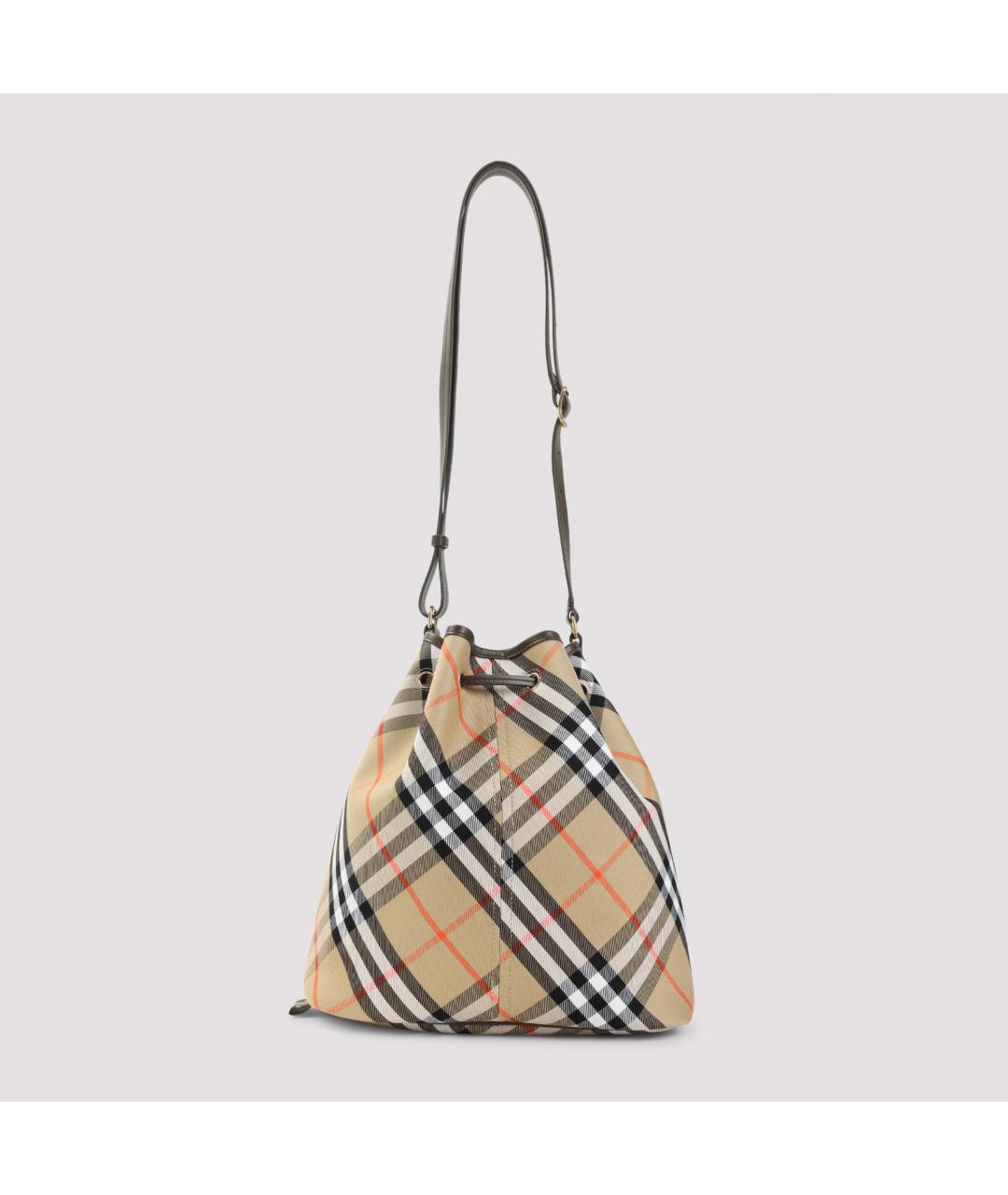 BURBERRY Бежевая хлопковая сумка через плечо, фото 2