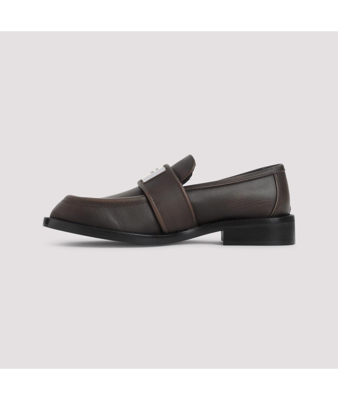ACNE STUDIOS Коричневые кожаные лоферы, фото 4