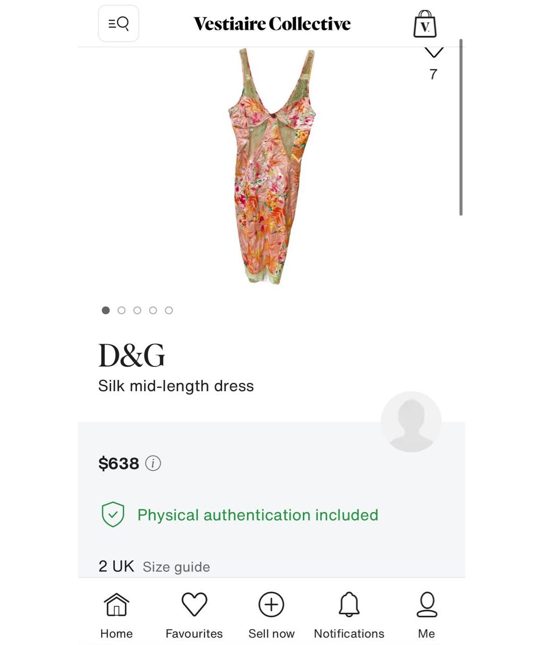DOLCE&GABBANA Мульти вискозное платье, фото 7