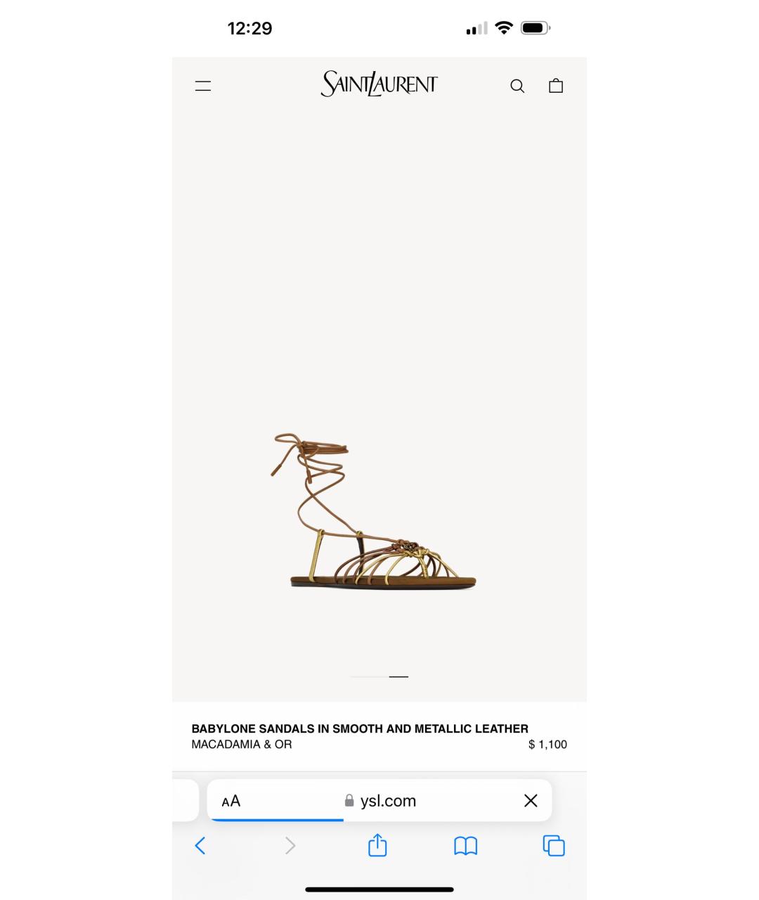 SAINT LAURENT Коричневые сандалии, фото 2