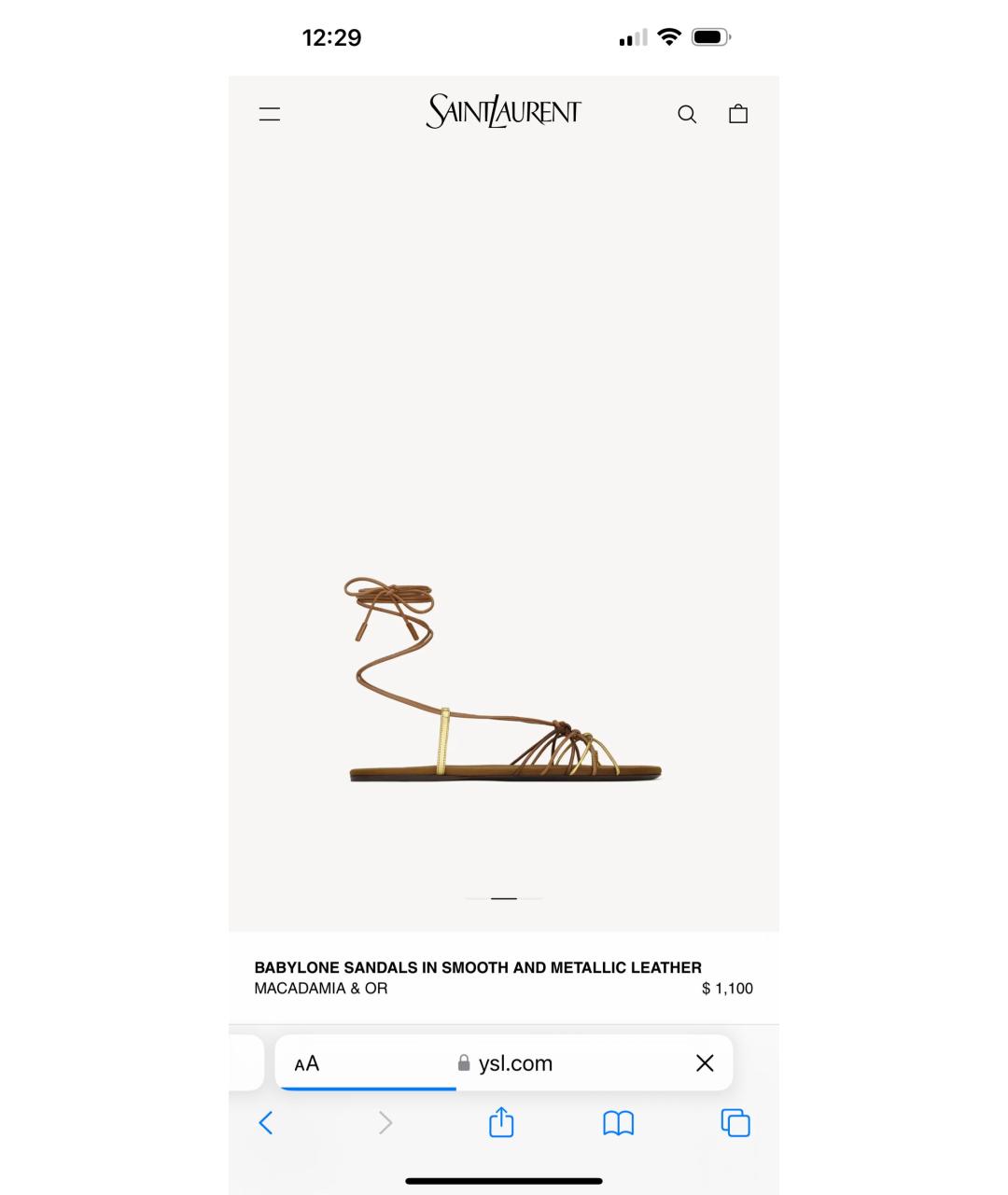 SAINT LAURENT Коричневые сандалии, фото 4