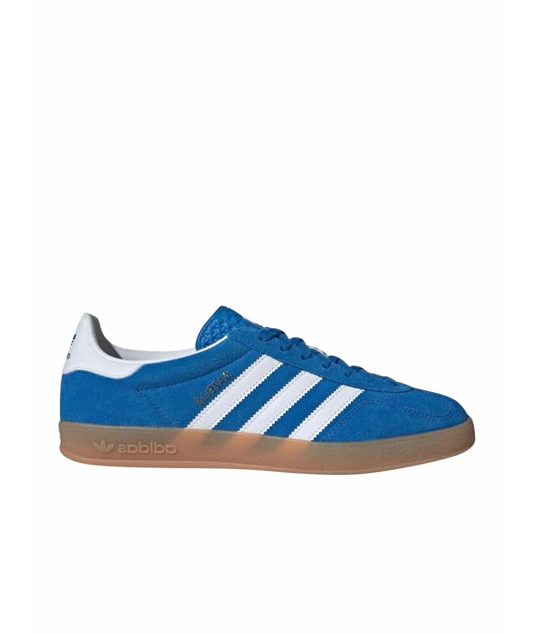 ADIDAS Синие замшевые кроссовки, фото 1