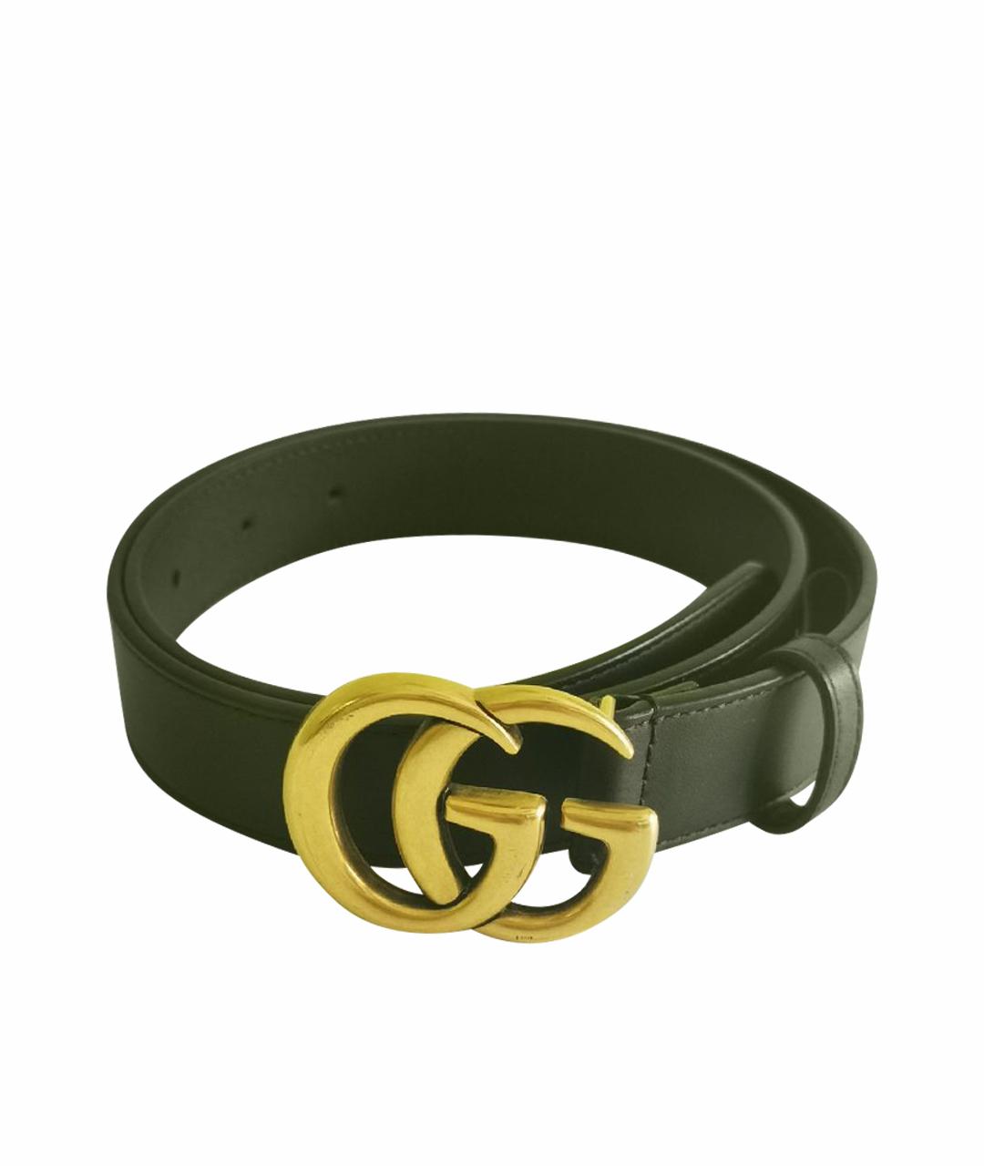 GUCCI Черный кожаный ремень, фото 1