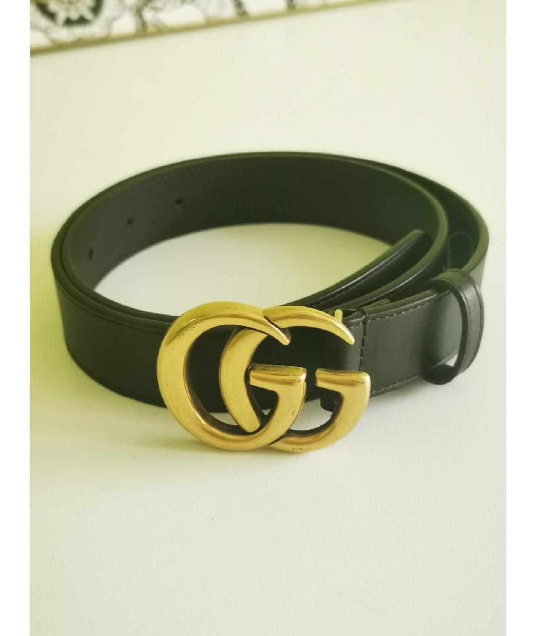 GUCCI Черный кожаный ремень, фото 10