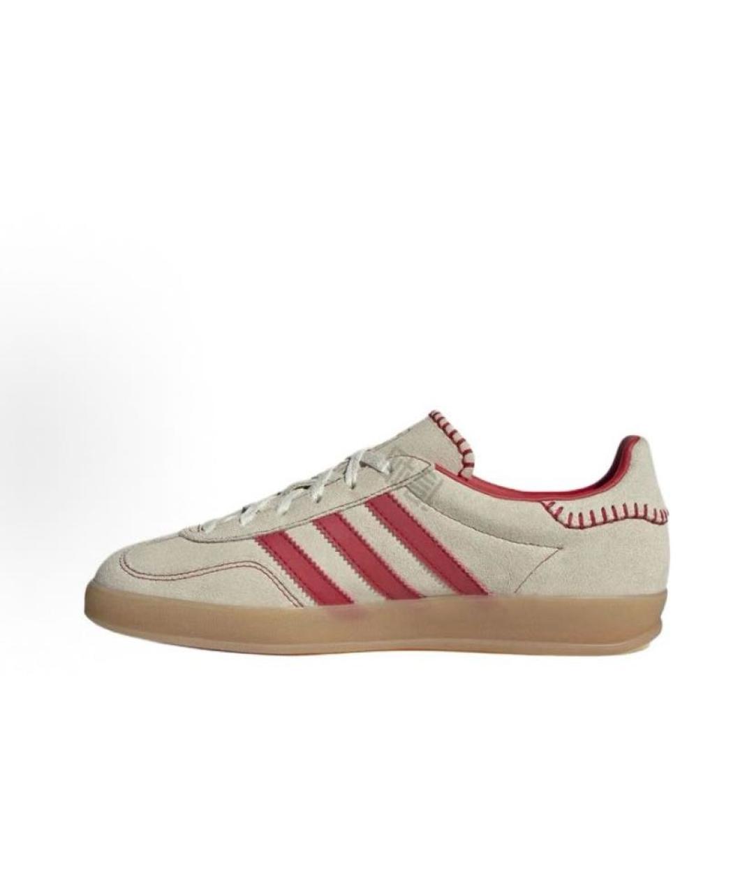 ADIDAS Бежевые кожаные кроссовки, фото 3
